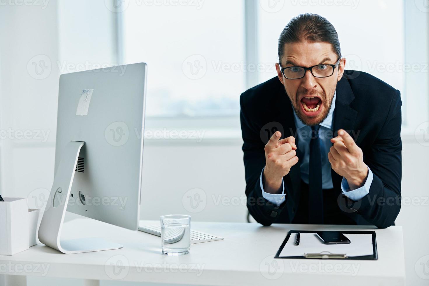 businessman emotions work head documents Lifestyle photo