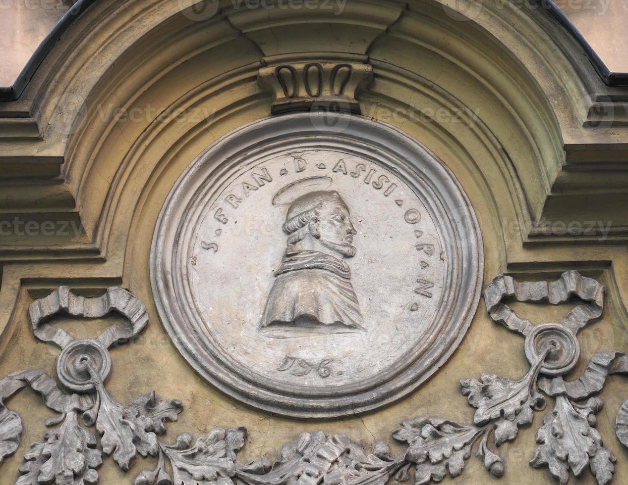 San Francesco Assisi bas relief circa 1761 in Turin photo