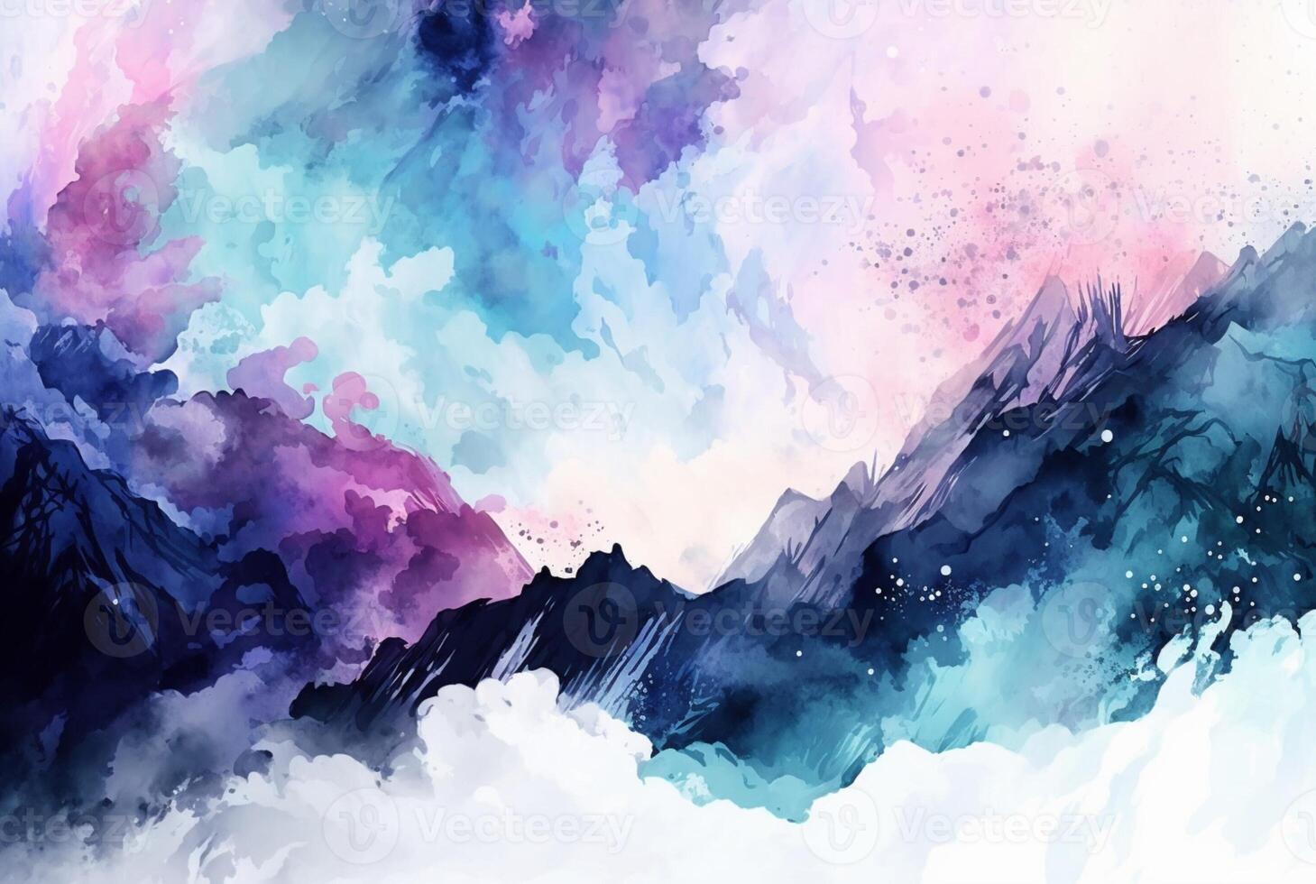 Abstract colorful watercolor background photo