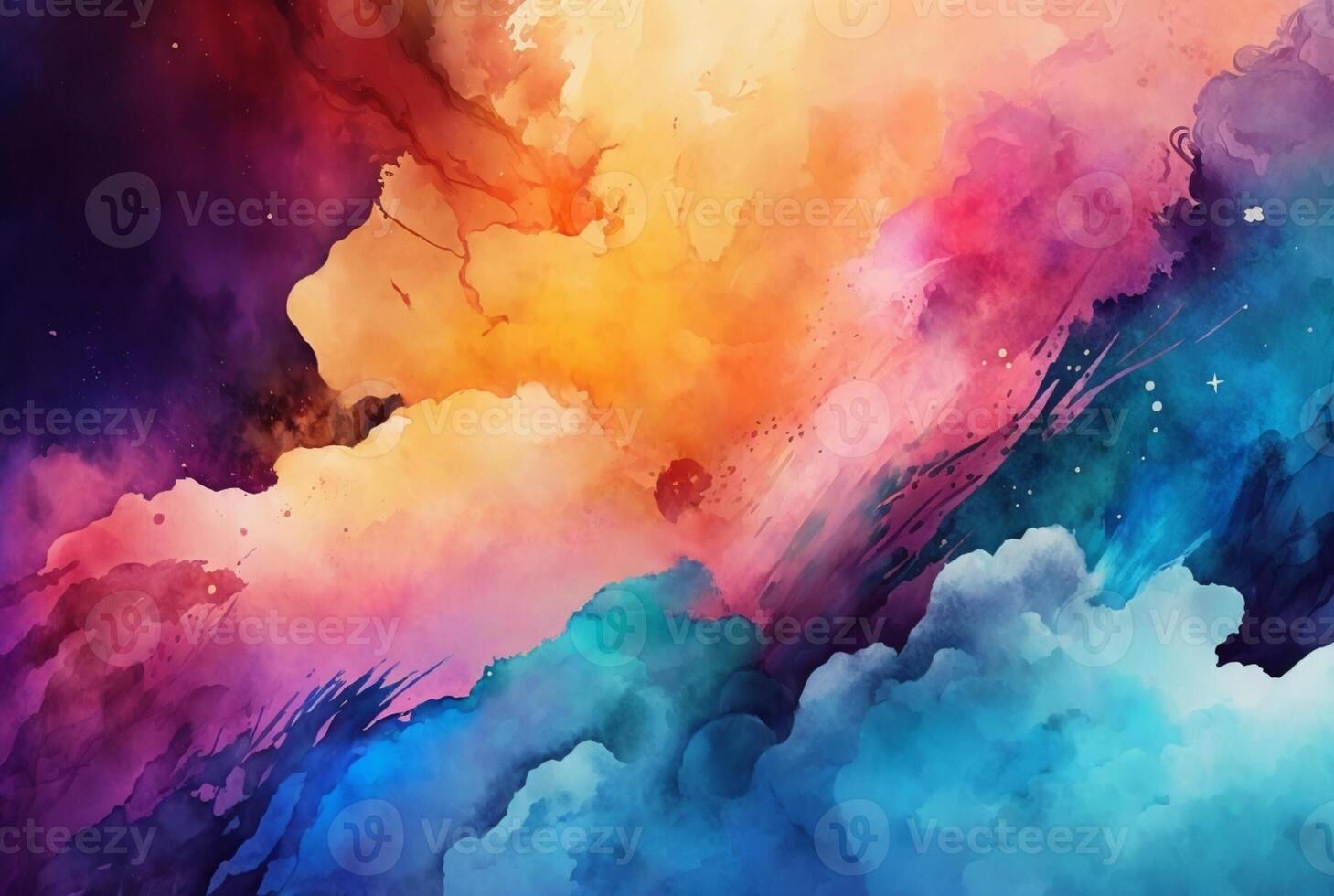 Abstract colorful watercolor background photo