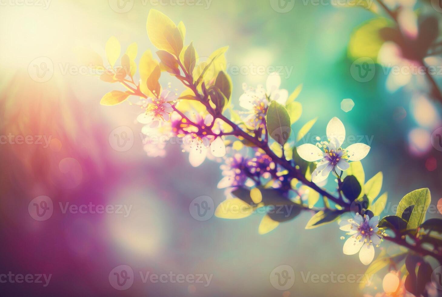 Colorful spring garden background. . photo