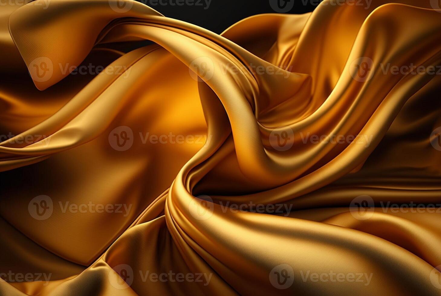 Abstract gold fabric background texture with golden elegant satin material. photo