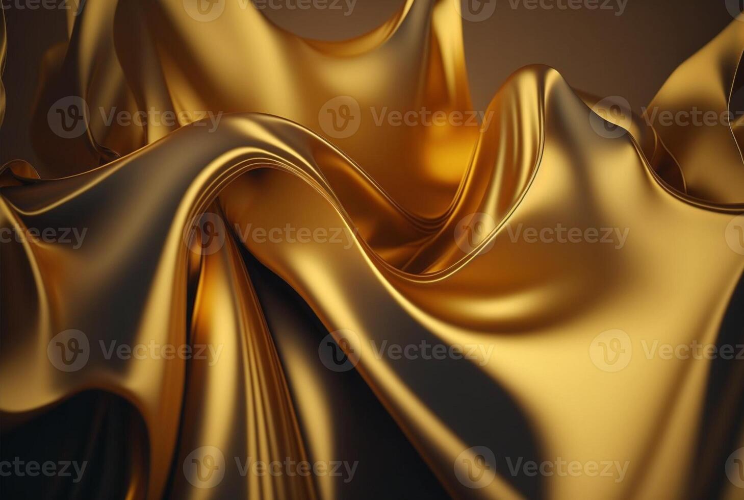 Abstract gold fabric background texture with golden elegant satin material. photo