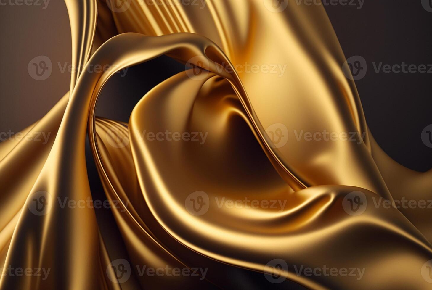 Abstract gold fabric background texture with golden elegant satin material. photo