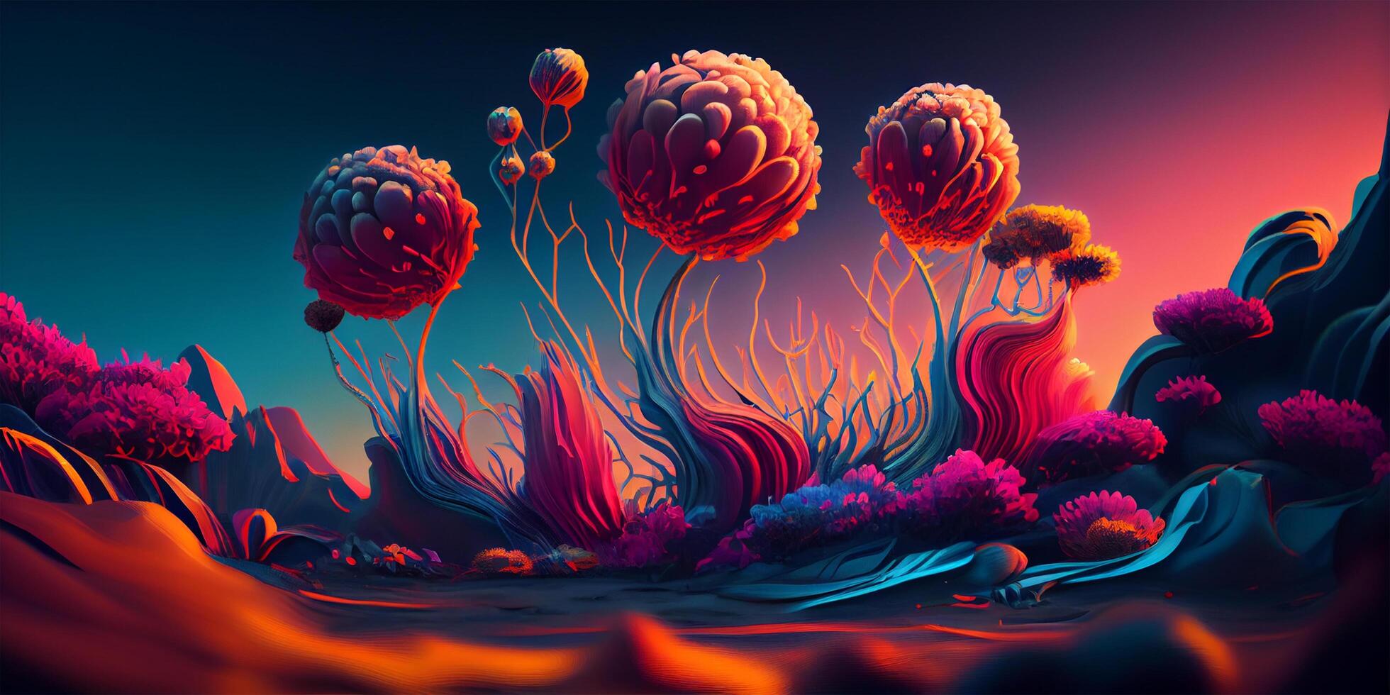 Abstract art colorful botanical background. Luxury modern wallpaper splash and watercolor, leaf