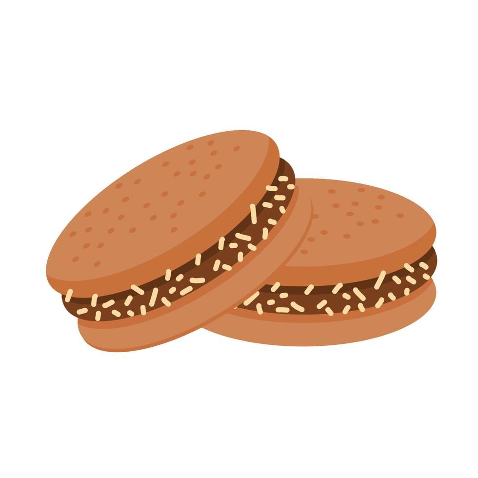 mano dibujado alfajor vector