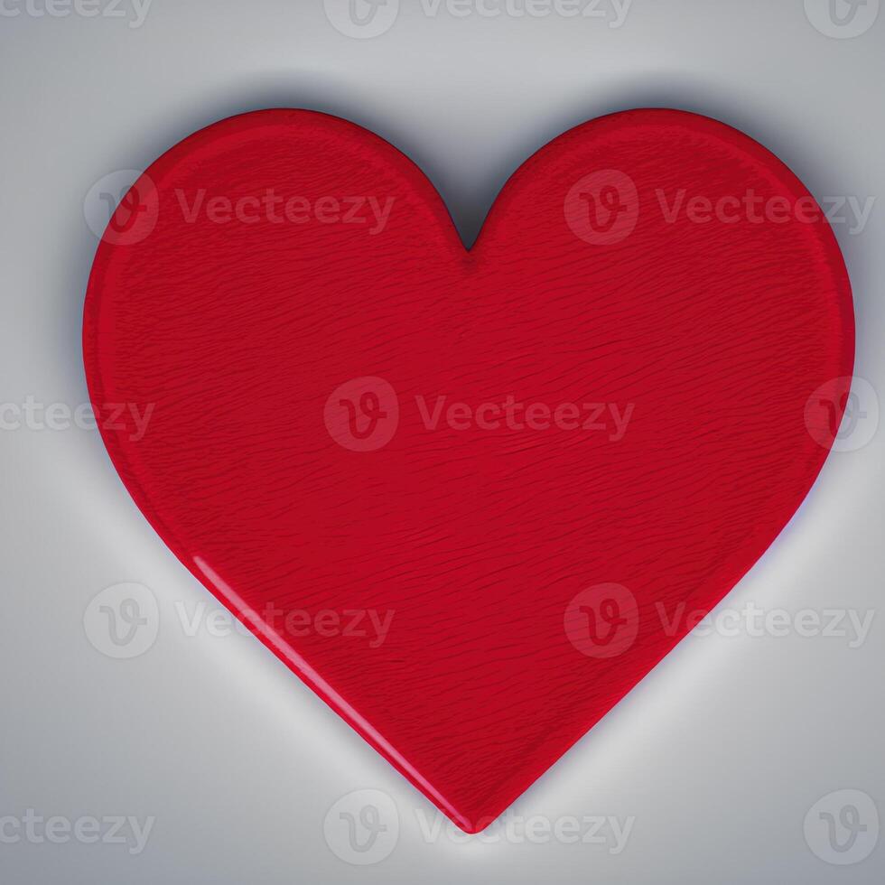 Beautiful red heart that represents love for a wedding invitation, photo