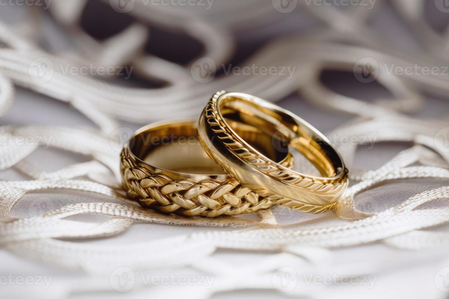 dos anillos de boda foto