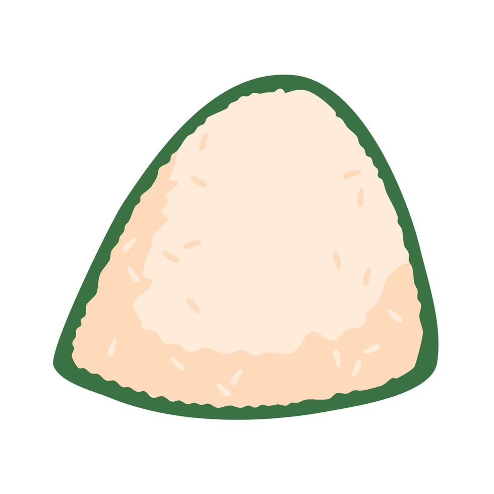 ilustración japonés onigiri arroz vector