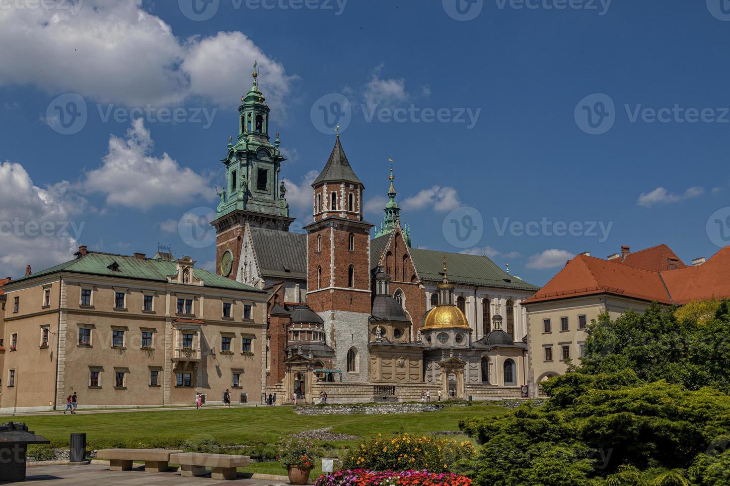 historic cathedral at the Wawel Royal Castle in Poland in Krakow photo