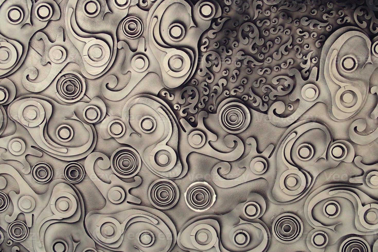 elegant abstract background decoration in circles in silver photo