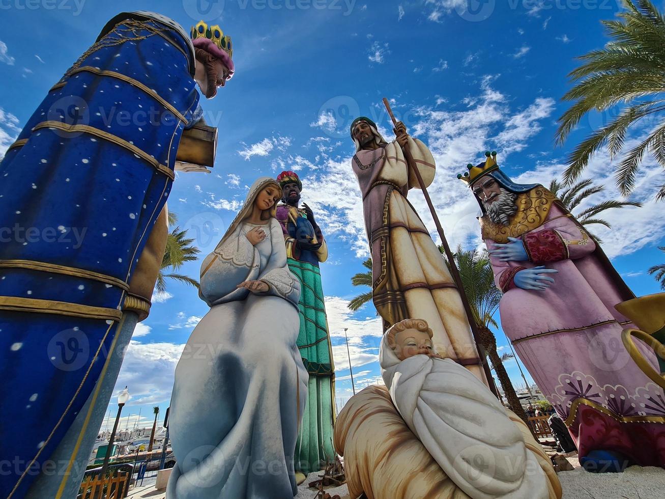 Spain's largest nativity scene in Alicante during the day photo