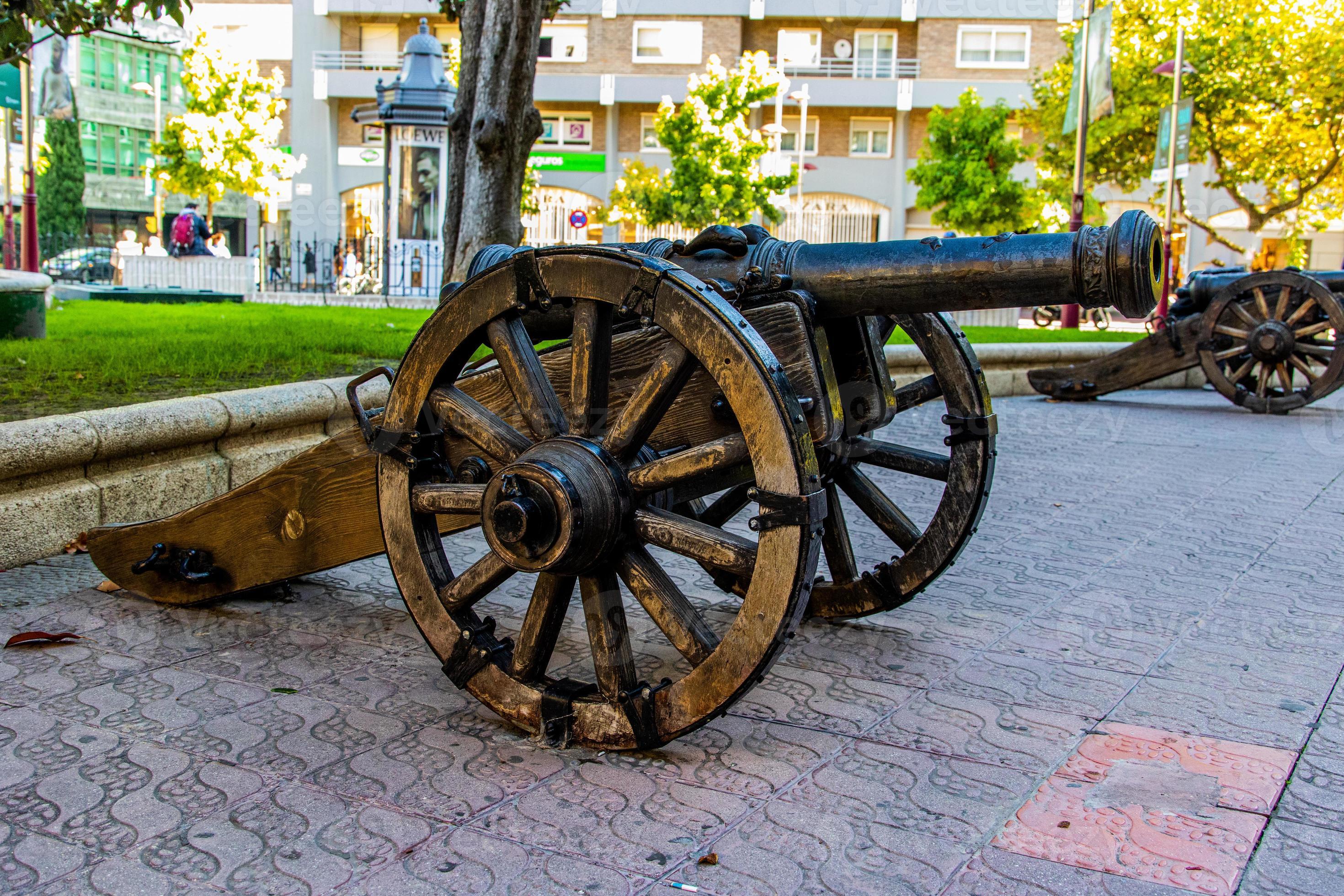 old antique cannon in the city of Zaragoza, Spain 22264403