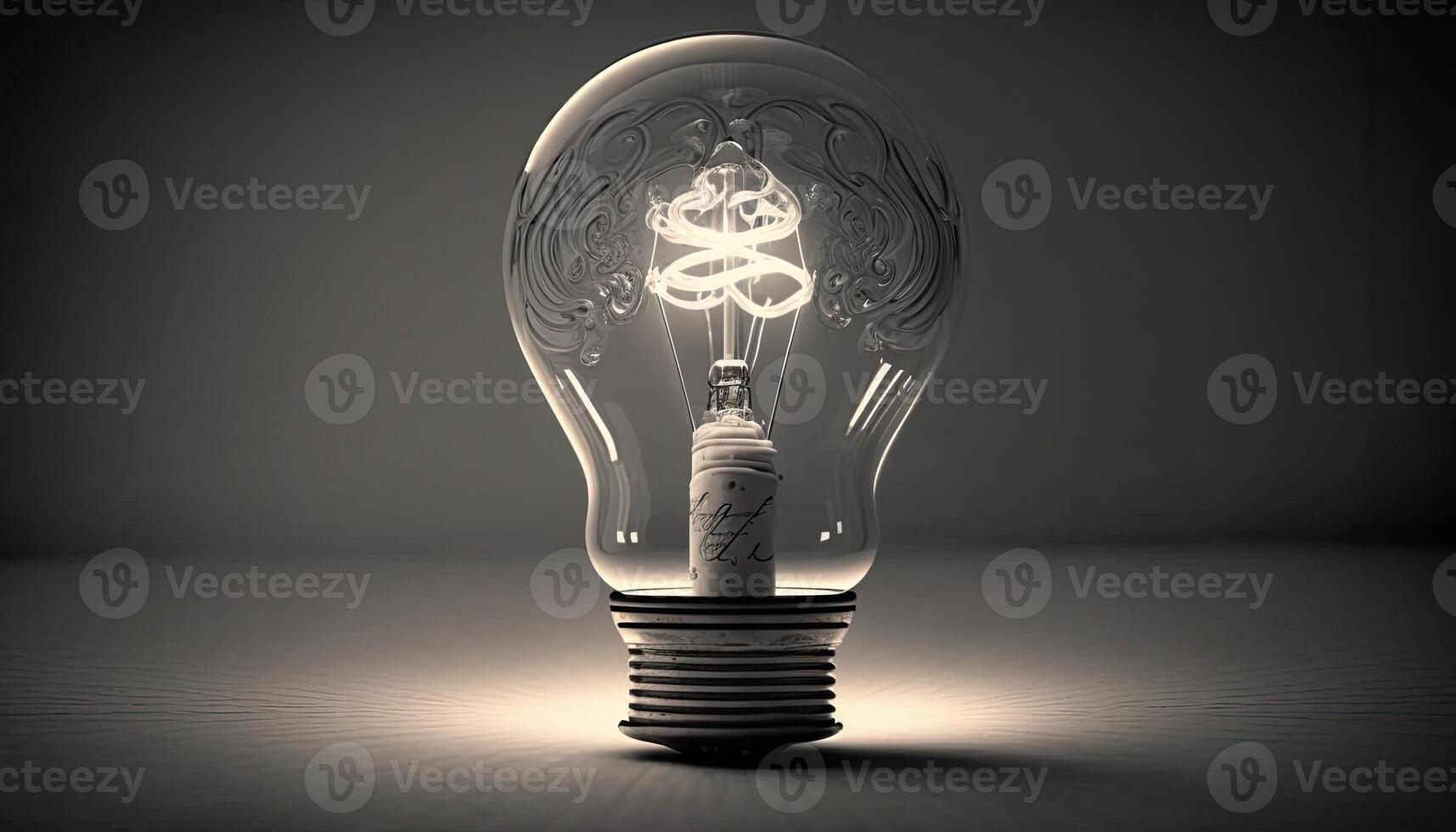 Bulb with background, photo