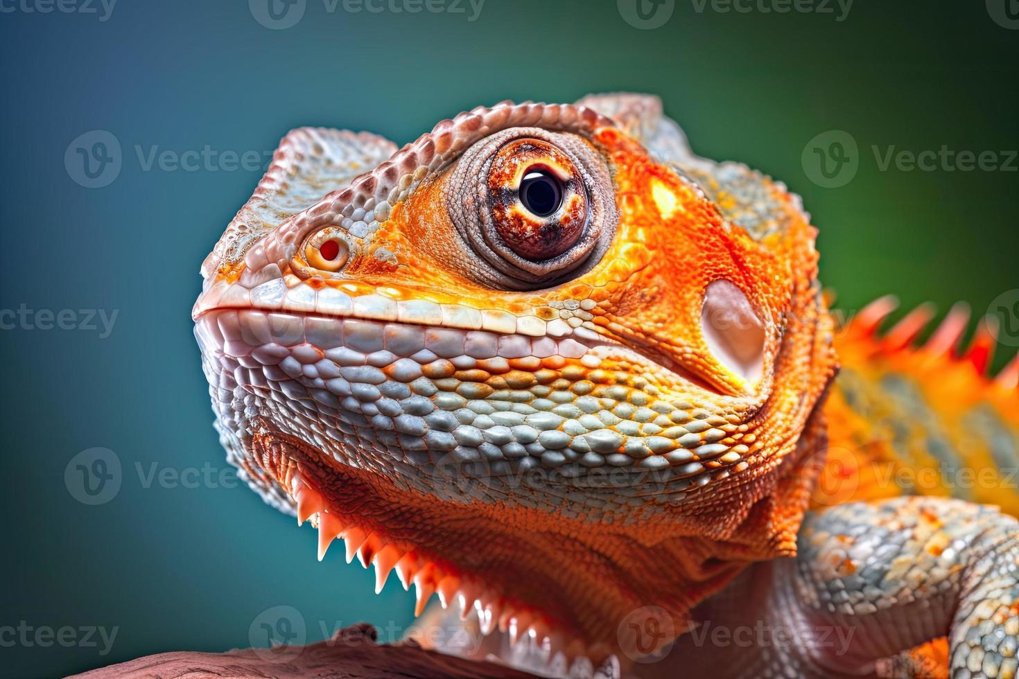 Portrait of a chameleon photo