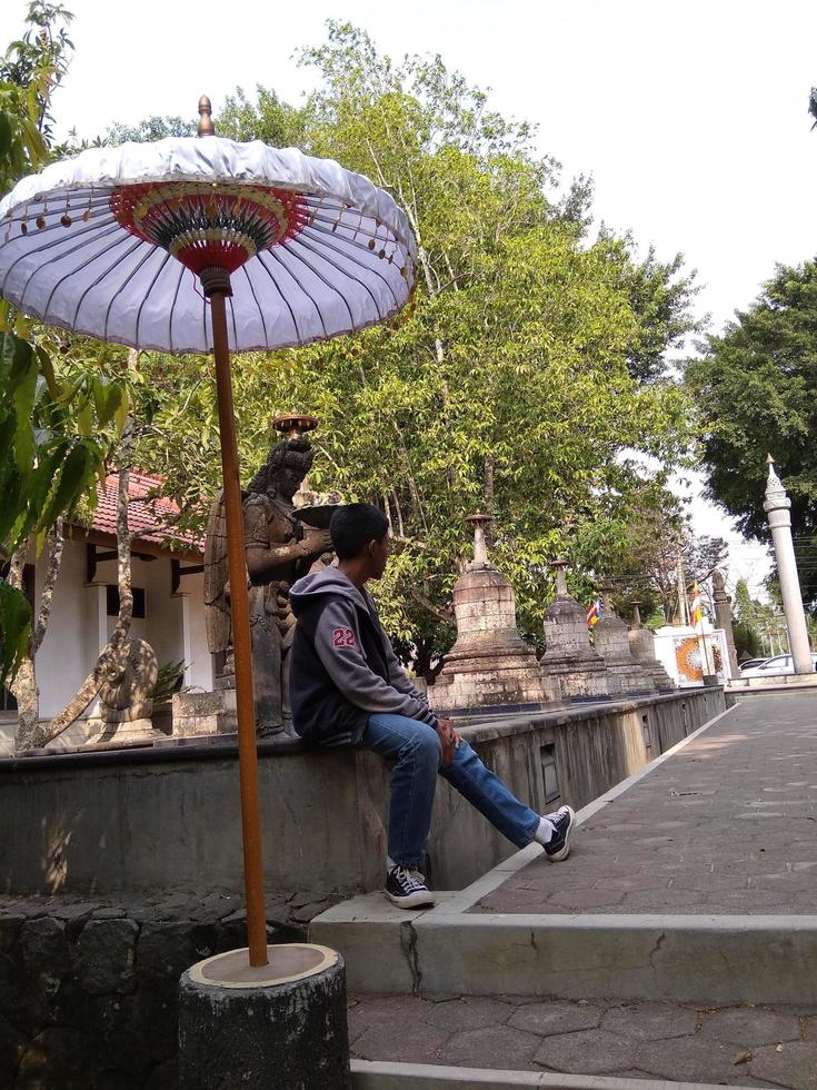 In the courtyard of the temple photo