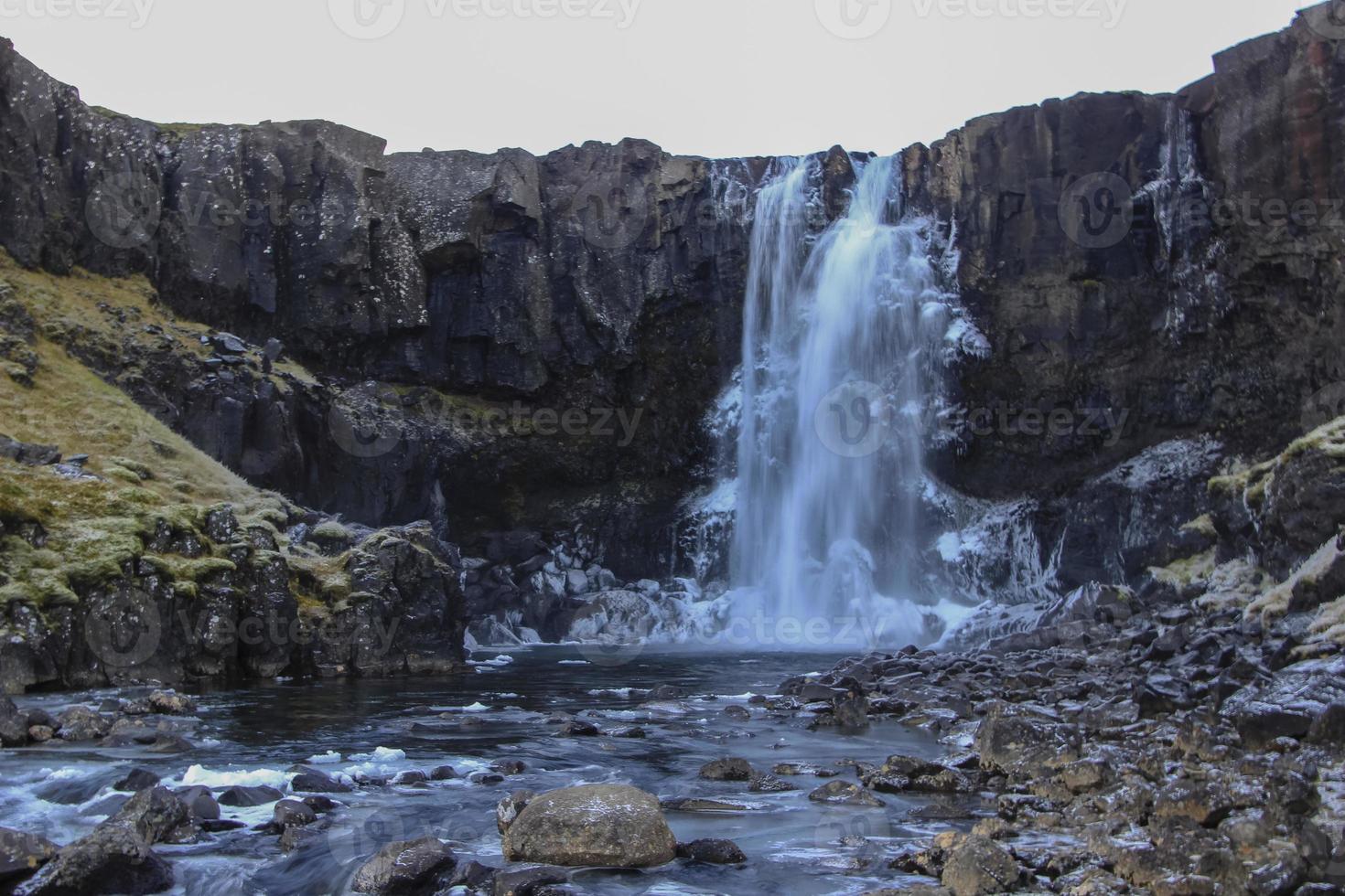 Gufufoss waterfall in Iceland photo