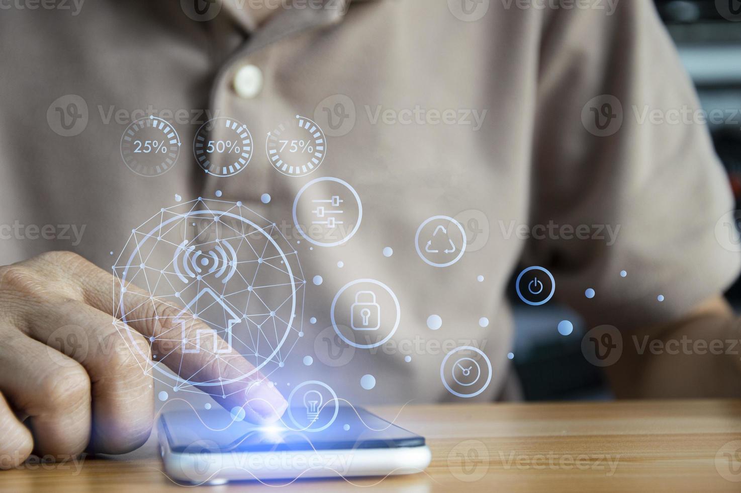 concept smart home automation control system Internet network concept, innovative technology, wireless control photo