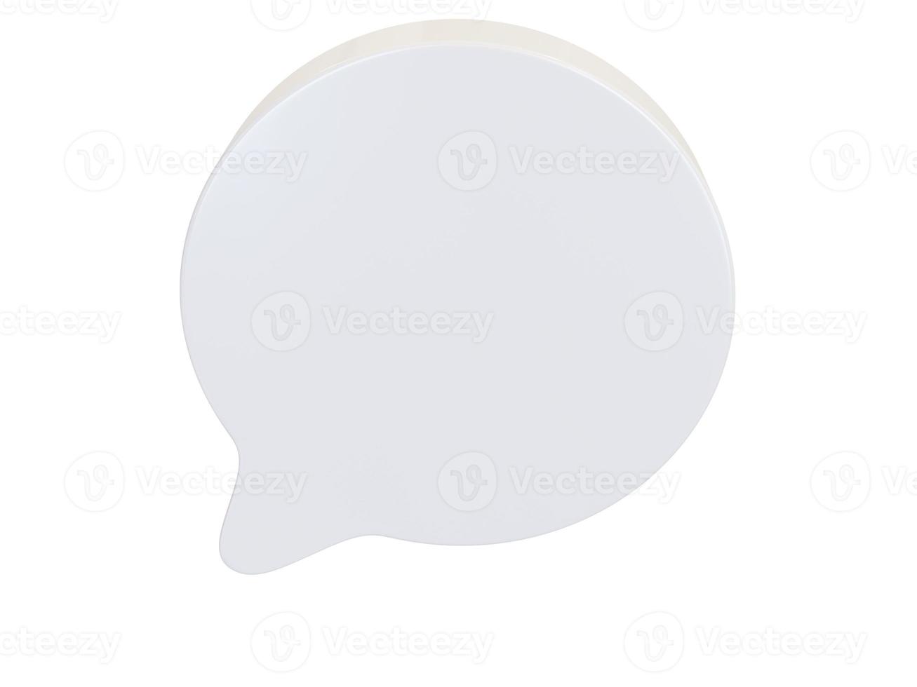 White round dialog bubble. 3d render. photo