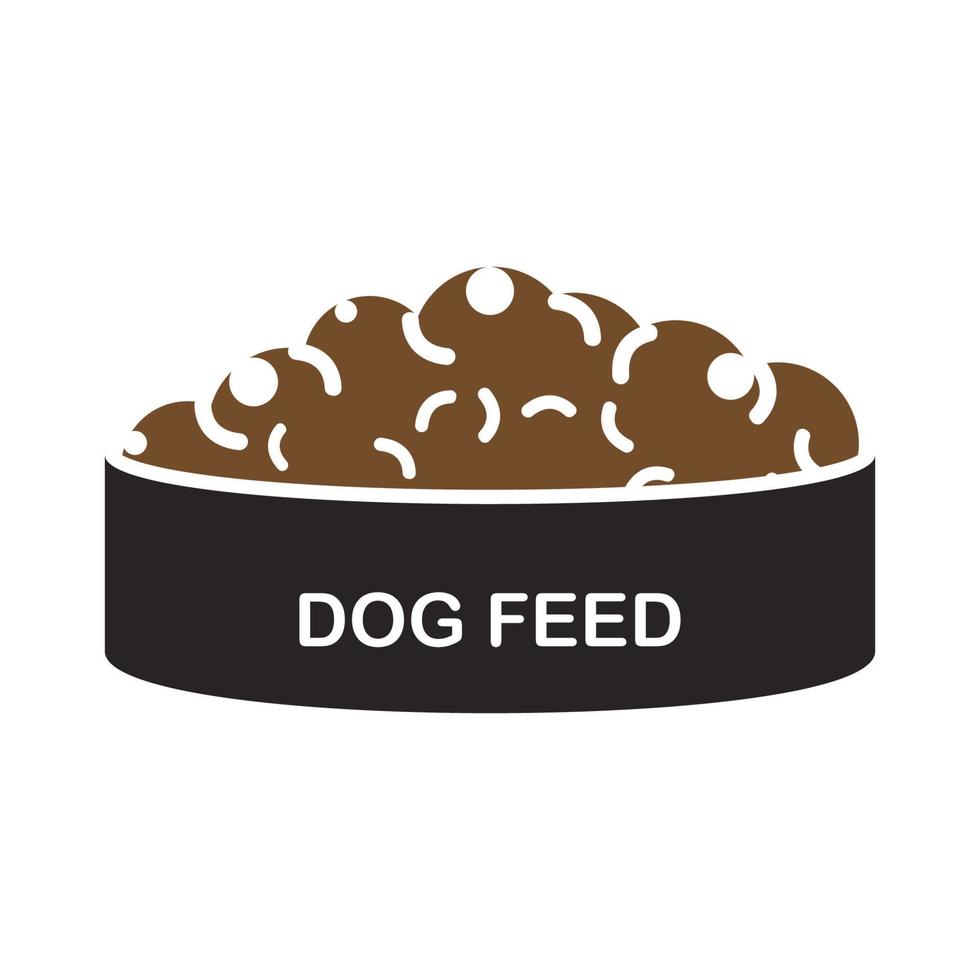 Dog feed icon vector