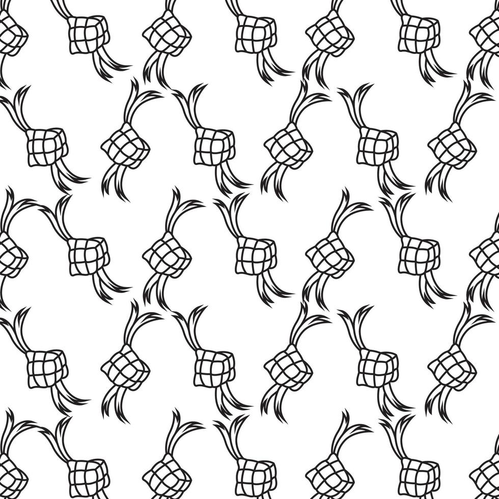 Ketupat or rice dumpling background vector