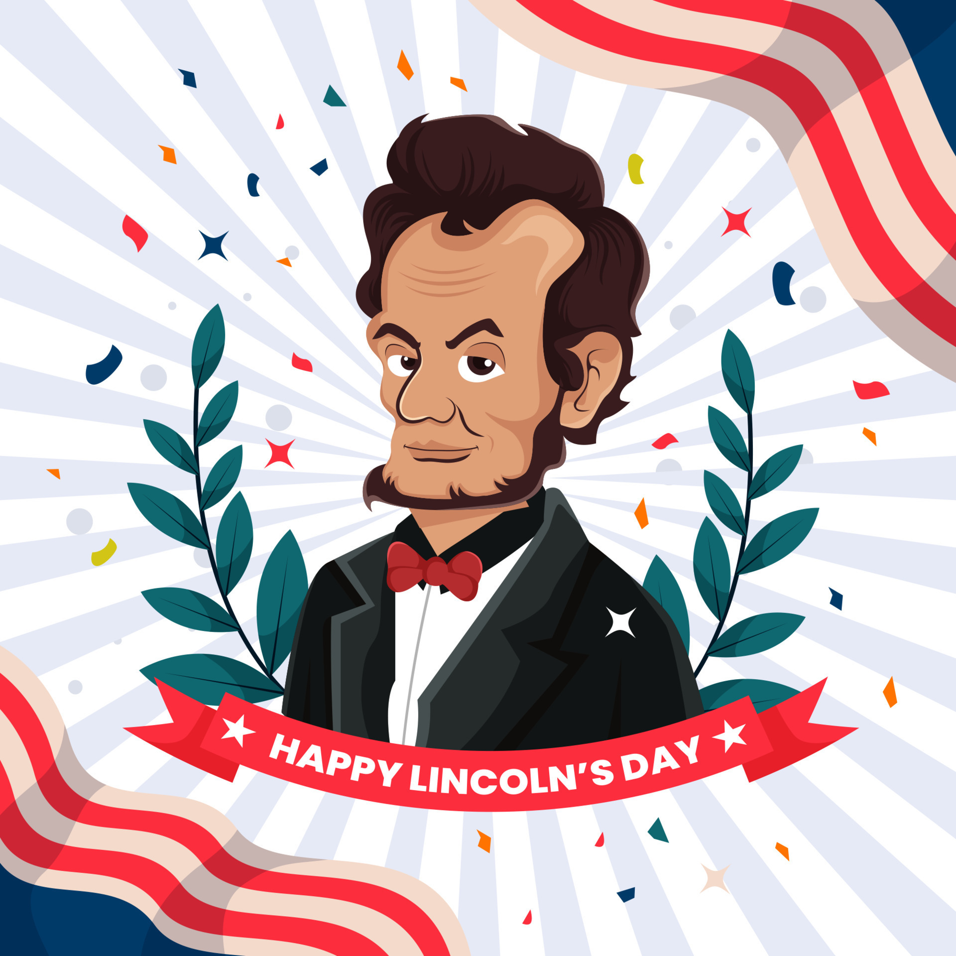 Abraham Lincoln's Day Concept 22267399 Vector Art at Vecteezy