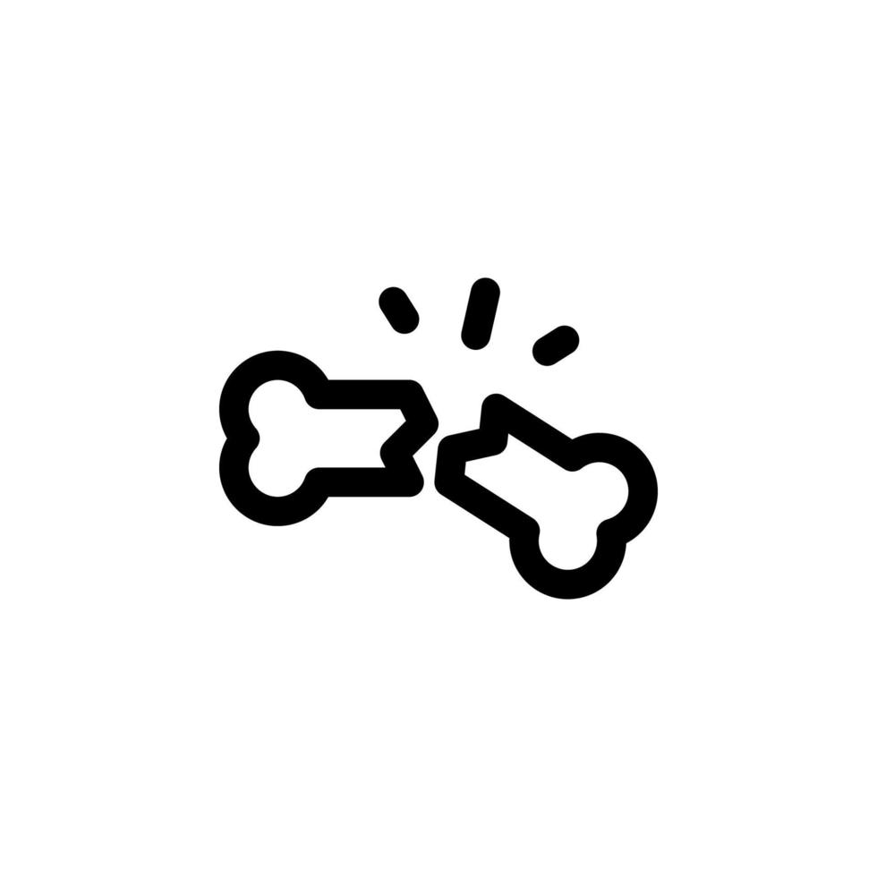 broken bone icon vector for any purposes