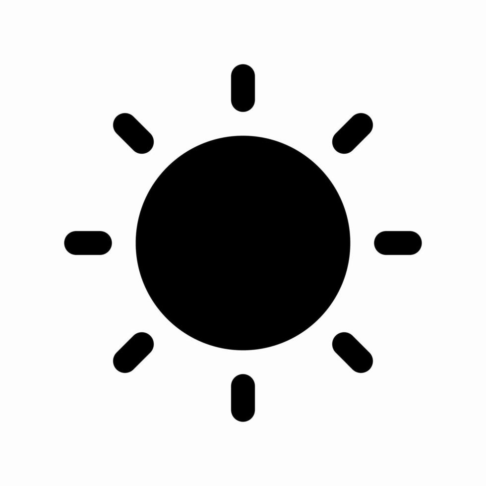 vector illustration of sun icon for brightness symbol.