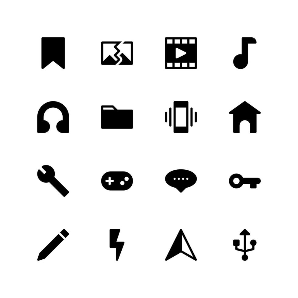 vector illustration of user interface icons