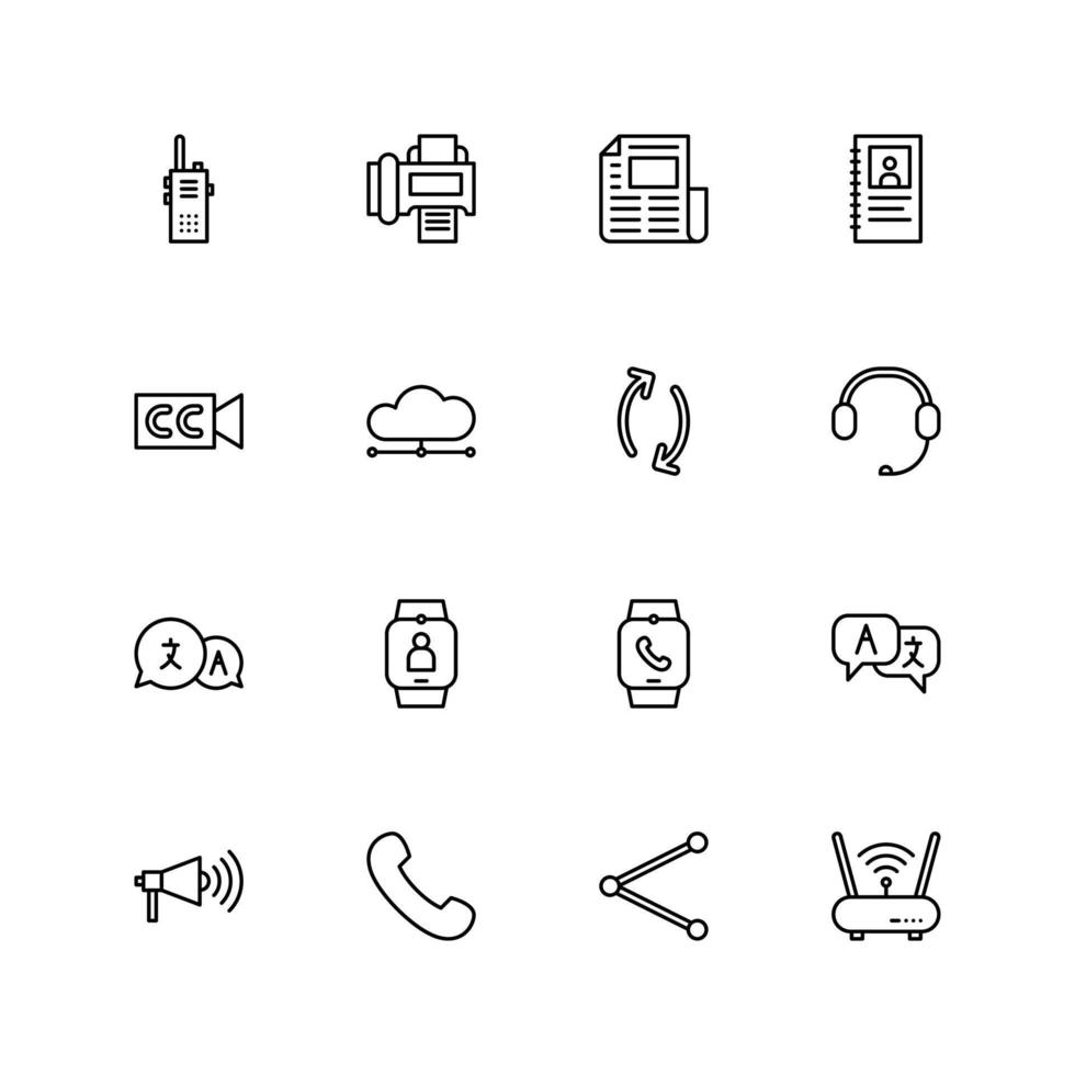 simple set of communication icon vector illustration. perfect for any purposes