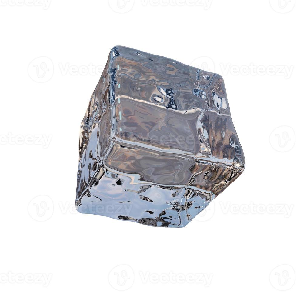 Artificial ice cube. 3d render. photo