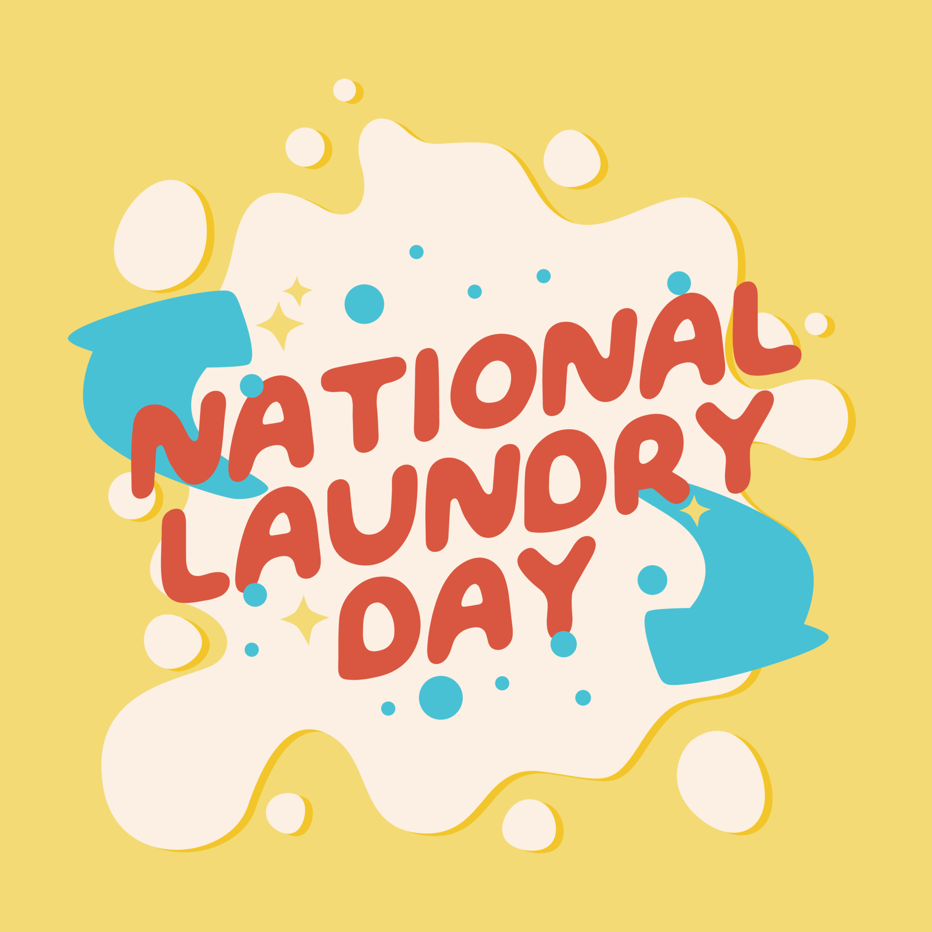 vector graphic of national laundry day good for national laundry day
