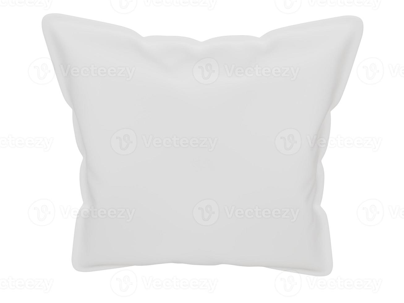 Mockup white square pillow. 3d render photo