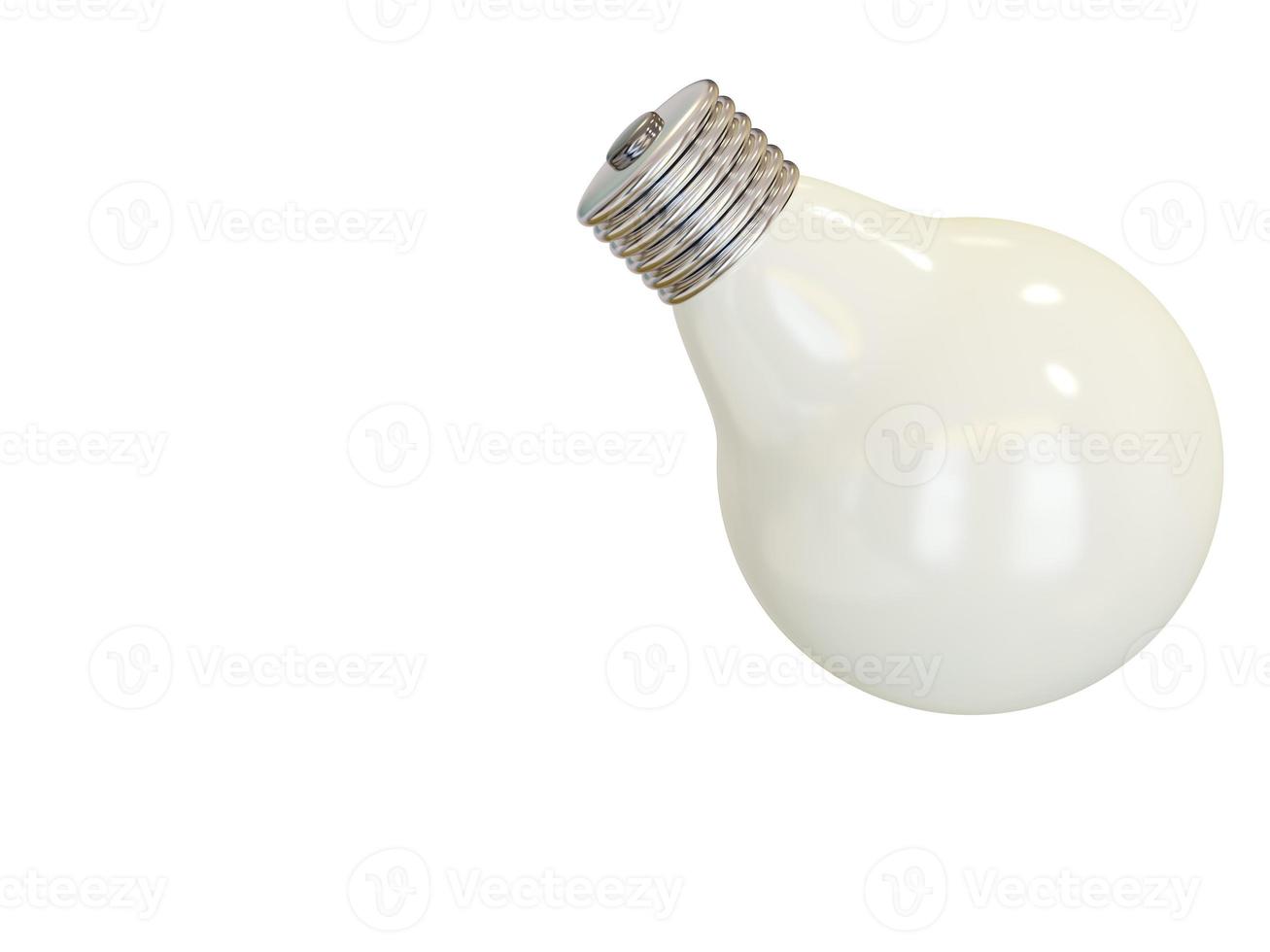 White light bulb. 3d render photo