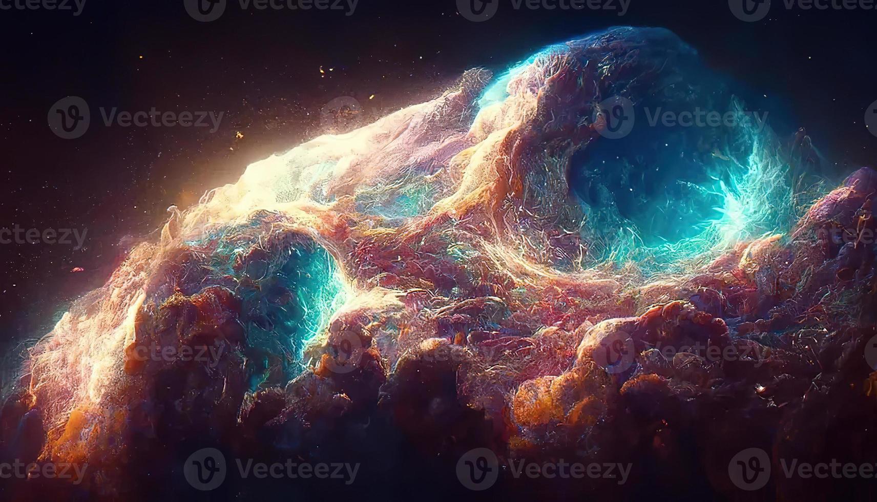 Fantastic nebula. Background. AI render. photo