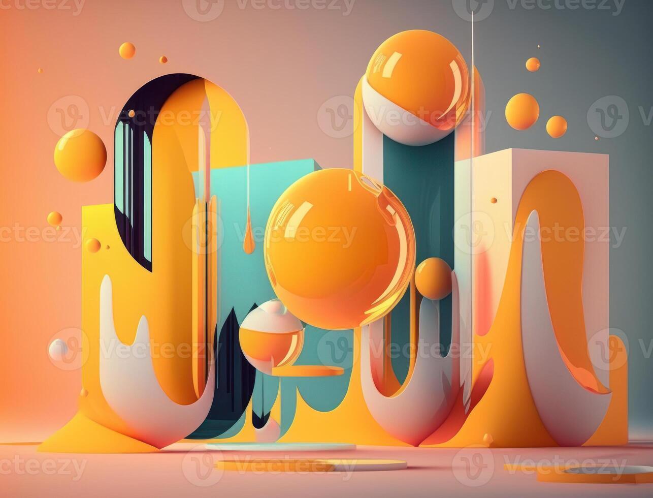 Abstract image featuring a combination of organic and geometric shapes dynamic and energetic background created with technology photo