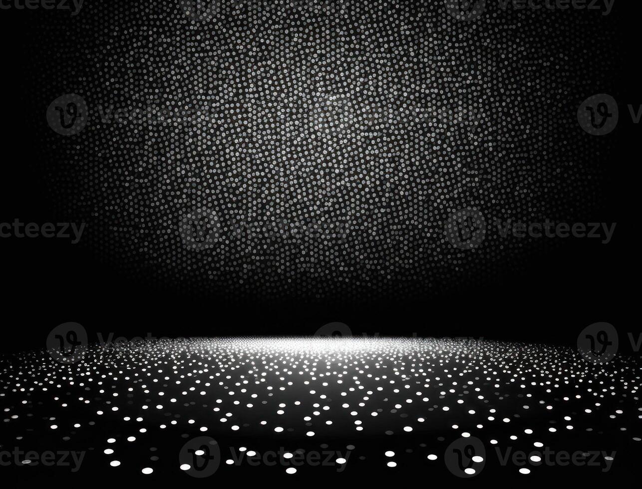 Black and white abstract geometric background with dot shapes pointillism style created with technology photo