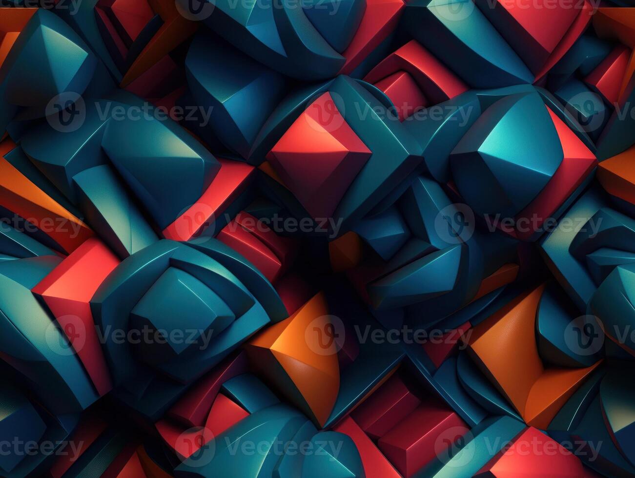 Dark abstract geometric grid pattern Seamless background created with technology photo