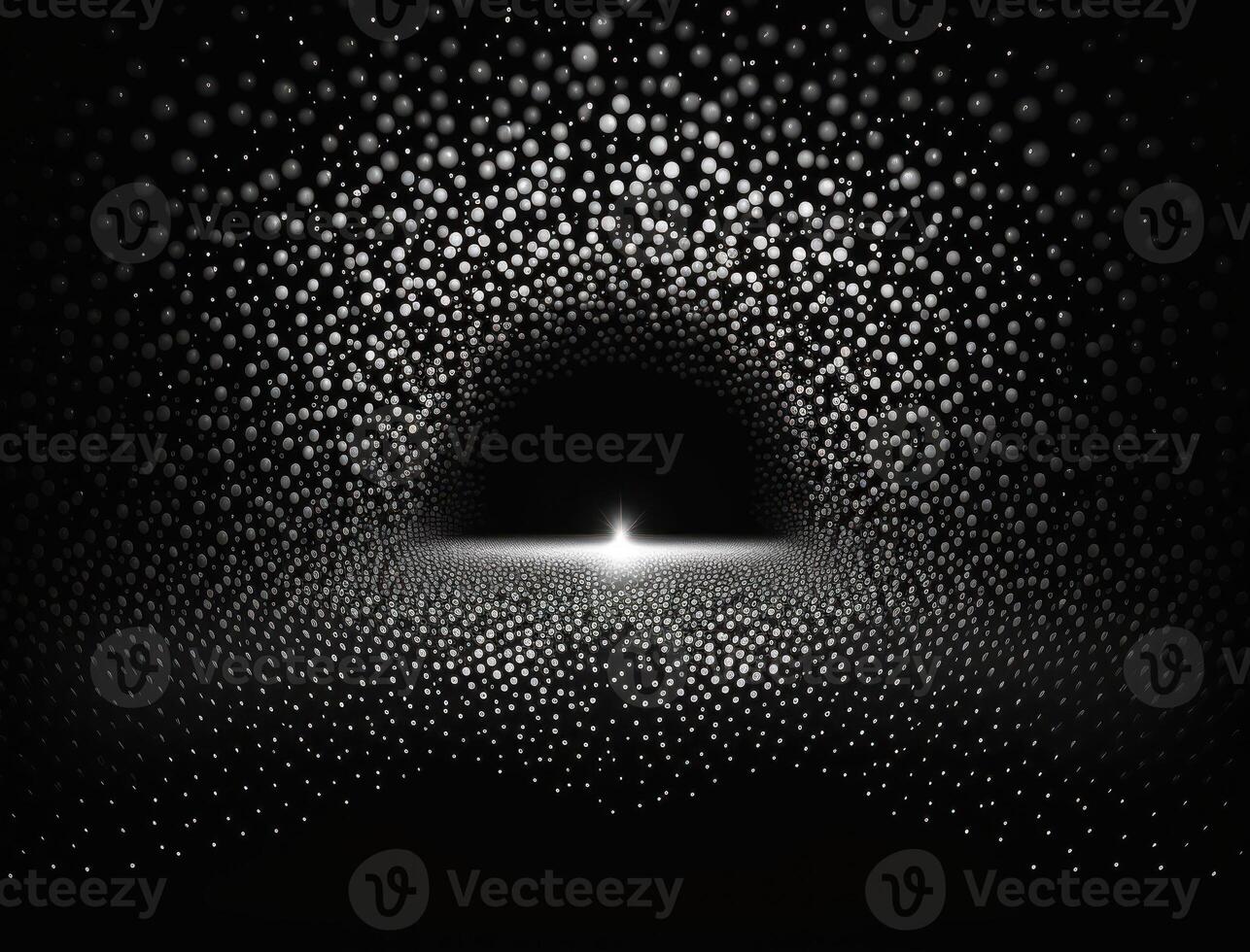 Black and white abstract geometric background with dot shapes pointillism style created with technology photo