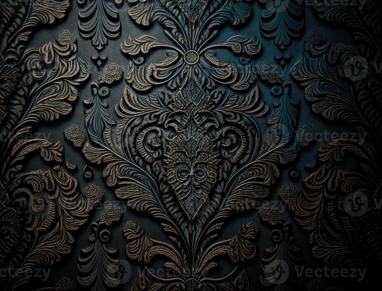 Royal vintage Victorian Gothic background Rococo venzel and whorl created with technology photo