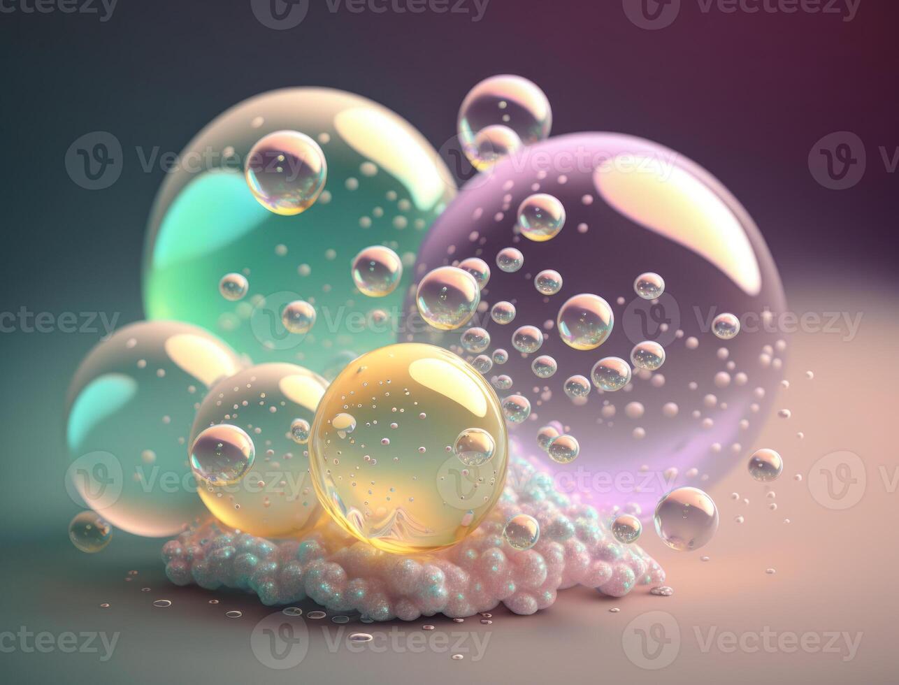 Colorful balls Dynamic liquid shapes background created with technology photo