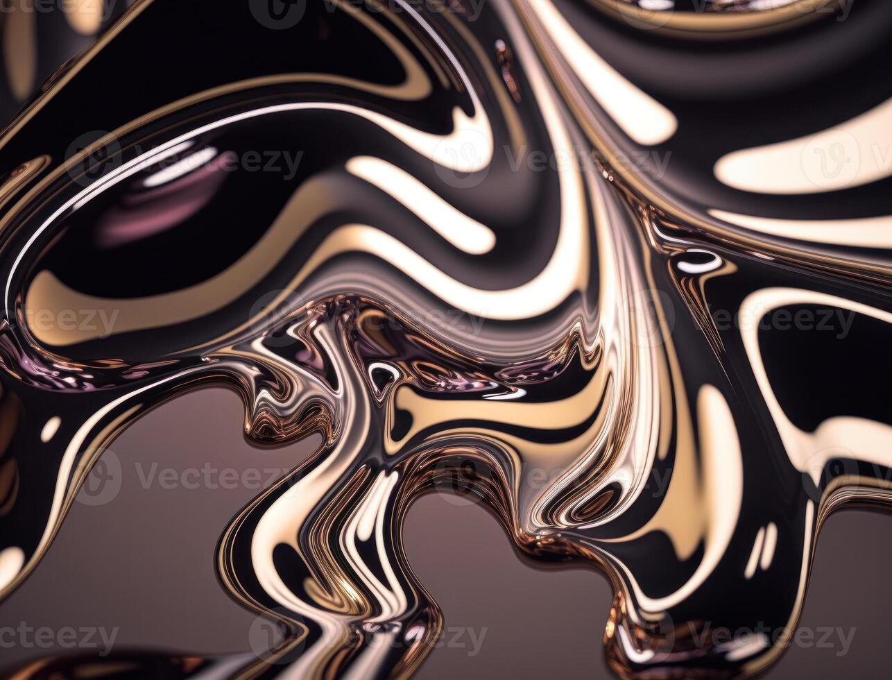 A metallic abstract wavy liquid background technology photo