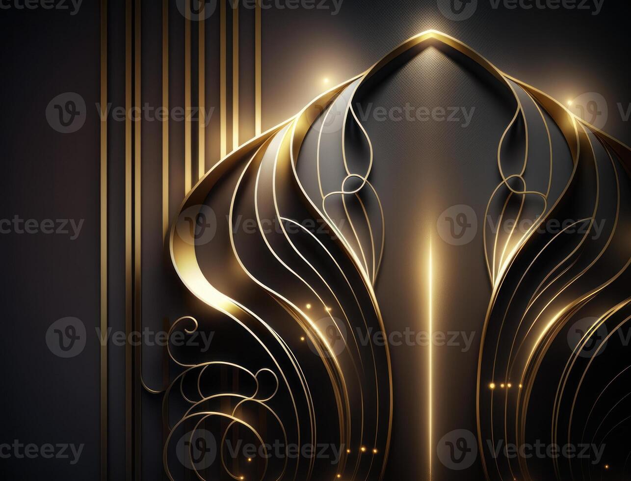 Royal vintage Victorian Gothic background Rococo venzel and whorl created with technology photo
