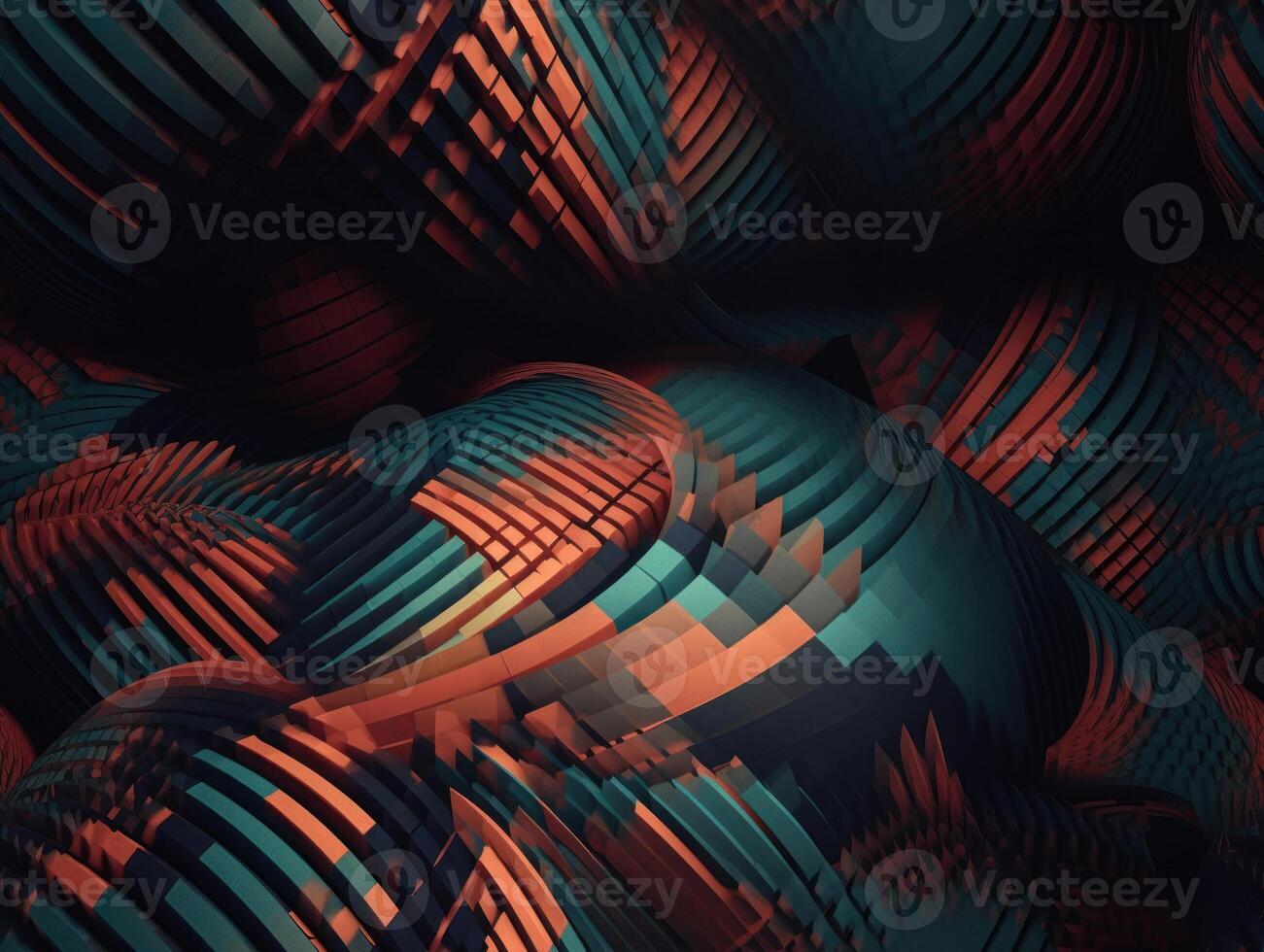 Dark abstract geometric grid pattern Seamless background created with technology photo