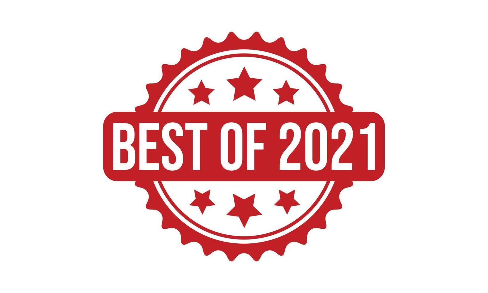 Best of 2021 Rubber Stamp. Best of 2021 Grunge Stamp Seal Vector Illustration