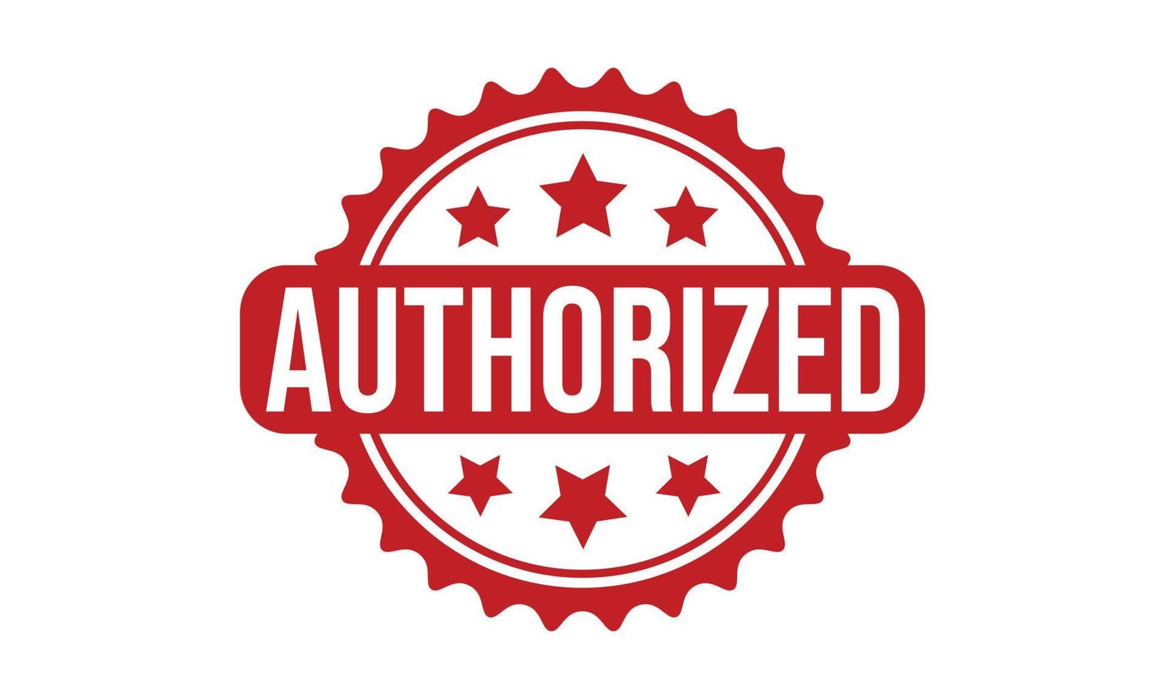 Authorized Rubber Stamp. Red Authorized Rubber Grunge Stamp Seal Vector Illustration
