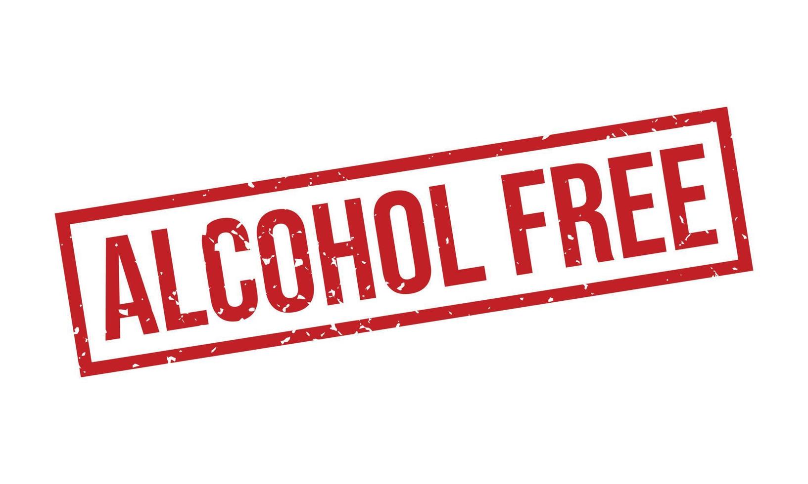 alcohol gratis caucho grunge sello sello valores vector