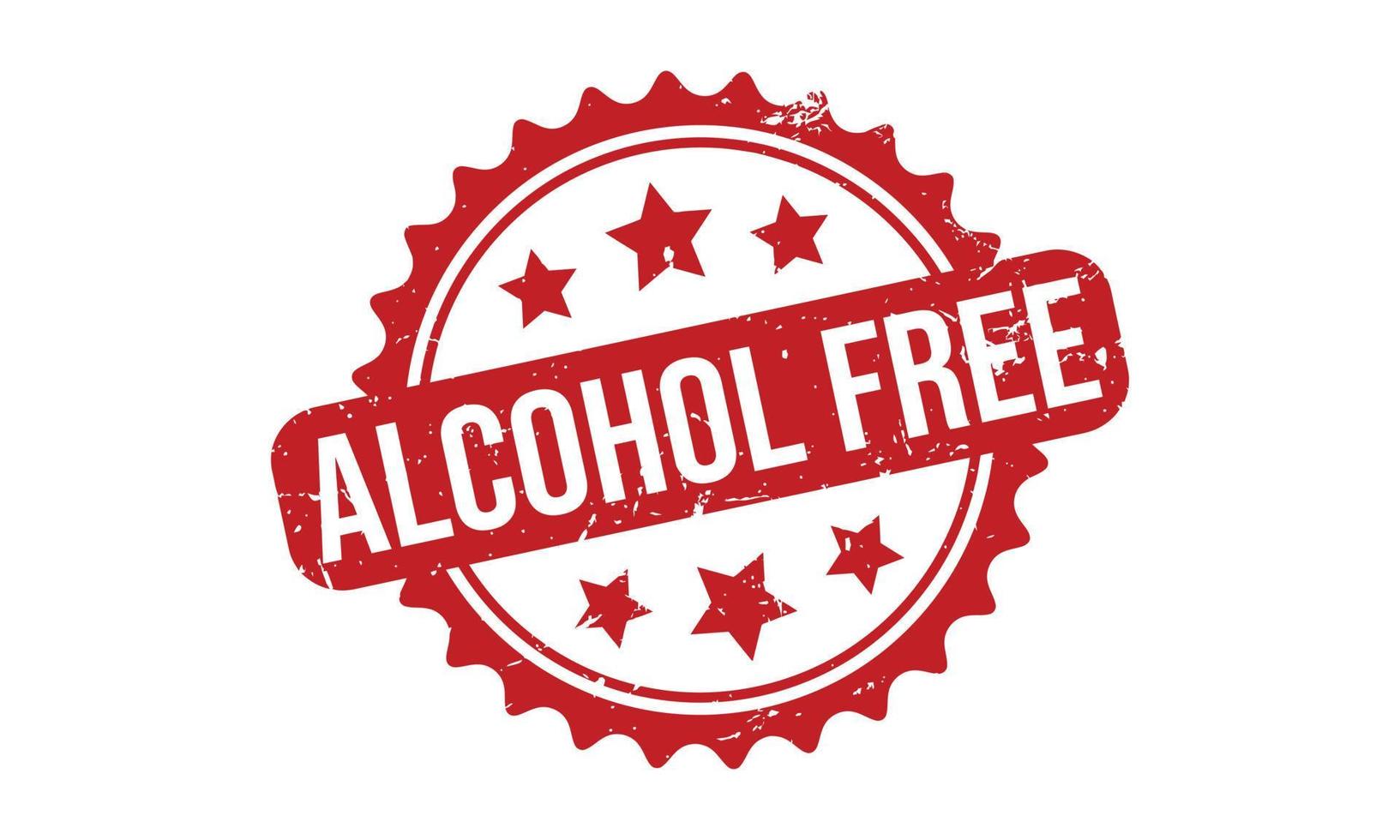 alcohol gratis caucho grunge sello sello valores vector