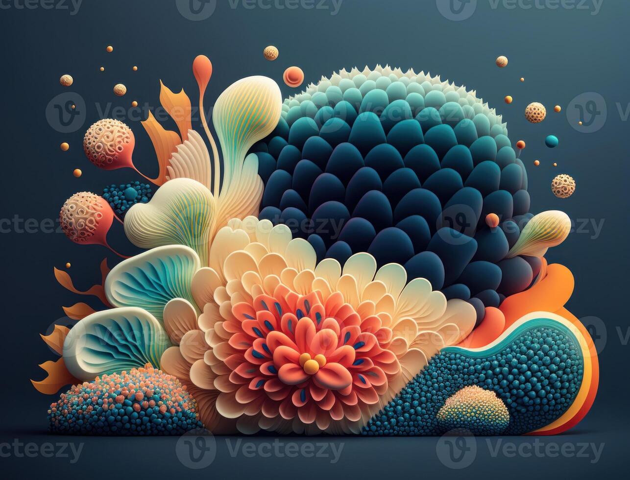 Abstract image featuring a combination of organic and geometric shapes dynamic and energetic background created with technology photo