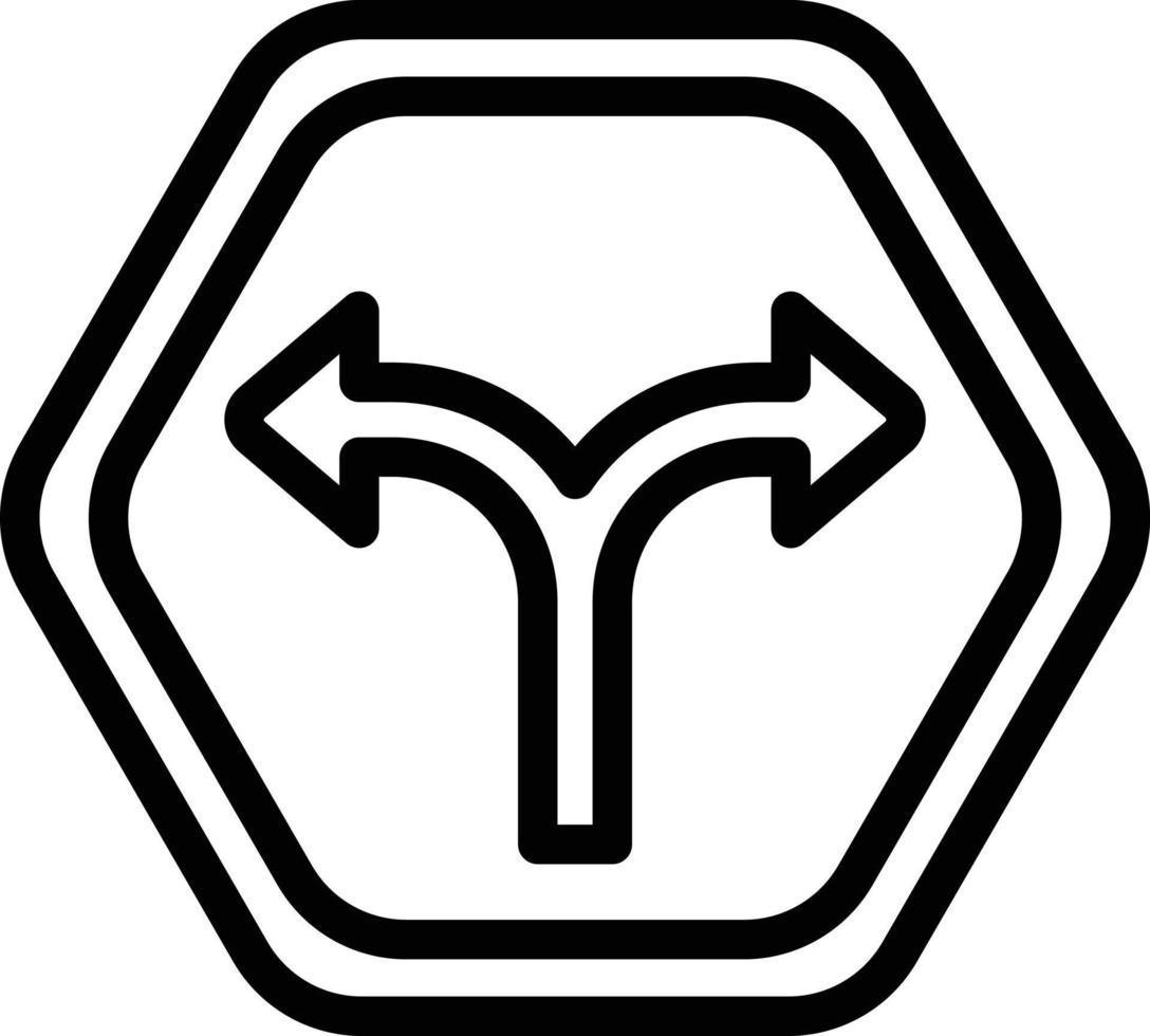 Vector Design Split Road Icon Style